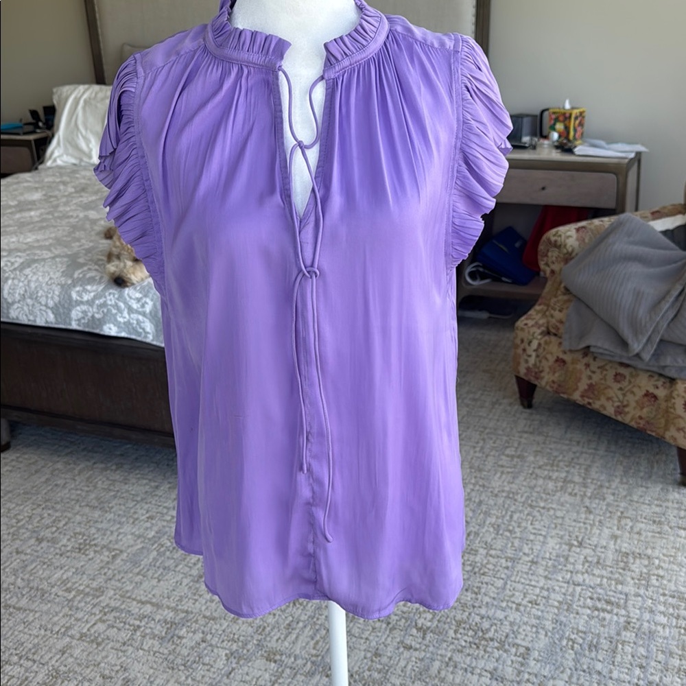 Current Air Split V-Neck Cap Sleeve - image 1